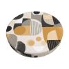 Velvet Round Stool Covers, 3 Layers Round Stool Cushion Slipcover with Thin Pad, Mid Century Minimalist Pattern Stool Cushion Slipcover Washable Barstool Covers Fit for Stool of Dia 12-14" view 1