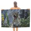 HomeLoft Basics Lightweight Beach Towel Snow Leopard Big Cat Sand Free Towels Quick Dry Towels for Adult Bridal Party Beach Towel Birthday Vacation Gift Picnic Towel Beach Accessories 51""x31"" view 1