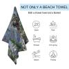 HomeLoft Basics Lightweight Beach Towel Snow Leopard Big Cat Sand Free Towels Quick Dry Towels for Adult Bridal Party Beach Towel Birthday Vacation Gift Picnic Towel Beach Accessories 51""x31"" view 3