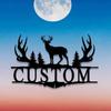 VVEXORIX Metal Sign, Custom Deer Hunting Metal Sign,Deer Metal Wall Art Decor Decor,Personalized Deer Hunter Name Sign,Deer Hunting Home Cabin Decor,Buck Wall Decor view 2