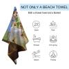 Animals Cow Bull Farm Beach Towel 51"x31" Quick Drying Camping Towel Lightweight Sand Free Absorbent Soft Towel for Beach, Swim Pool, Gym, Sports Vacation Essential Gift view 3