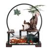Ecqizer Ceramic Tabletop Fountain//Indoor Outdoor Portable Tabletop Decorative/Feng Shui Ornament for Bringing Wealth/(), Black, 9471987787153 view 1