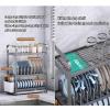 Dish Rack Dish Drying Rack Dish Drainer Over Sink Drainer Draining Rack with Drip Tray 2 Tier Metal with Cutlery Holder Portable Removable Basket Kitchen Load-bearing Capacity (40x17.5x54.5cm,white) view 4