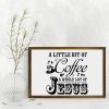 A Little Bit of Coffee A Whole Lot of Jesus Decorative Wooden Sign With Frame Farmhouse Home Decoration for Kitchen Dinning Room Coffee Club Rustic Wood Framed Wall Art Plaque Poster 12x8in view 4