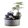 Ecqizer  Ceramic Tabletop Fountain//Indoor Outdoor Portable Tabletop Decorative/Feng Shui Ornament for Bringing Wealth/( ), Black, 9471987783803 view 1