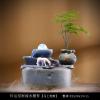Ecqizer  Ceramic Tabletop Fountain//Indoor Outdoor Portable Tabletop Decorative/Feng Shui Ornament for Bringing Wealth/( ), Black, 9471987783803 view 2