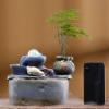 Ecqizer  Ceramic Tabletop Fountain//Indoor Outdoor Portable Tabletop Decorative/Feng Shui Ornament for Bringing Wealth/( ), Black, 9471987783803 view 4