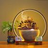 Ecqizer  Ceramic Tabletop Fountain//Indoor Outdoor Portable Tabletop Decorative/Feng Shui Ornament for Bringing Wealth/(  ), Black, 9471987788952 view 2