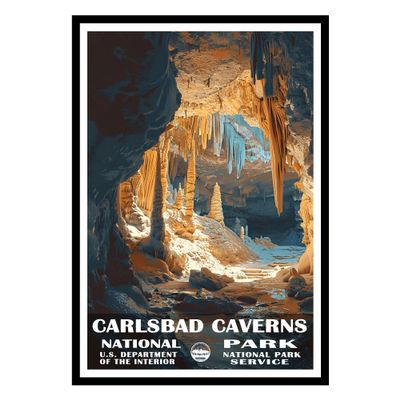 01September Carlsbad Caverns National Park Poster, National Park Wall Art, Travel Poster, Unframed