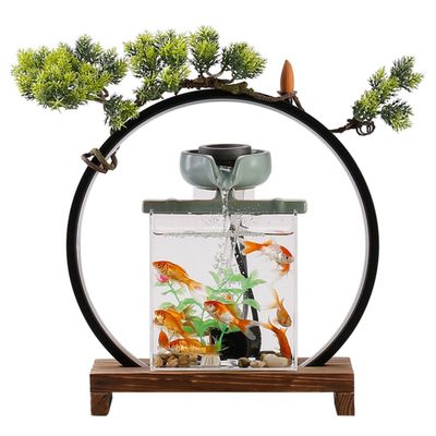 Ecqizer Ceramic Tabletop Fountain//Indoor Outdoor Portable Tabletop Decorative/Feng Shui Ornament for Bringing Wealth/( ), Black, 9471987784893