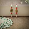Set of 2 Rakhi for Brother and Bhabhi Rakhi Thread Bracelets with Gift Pack of 2 Decorative Coaster Made of Acrylic for Indian Traditional Festival Raksha Bandhan Home Decor Gifting(Coaster Size:- 4") view 2