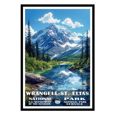 01September Wrangell-St.Elias National Park Poster, Wall Art for Living Room, Home Decor (UNFRAMED)