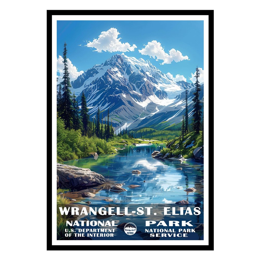 01September Wrangell-St.Elias National Park Poster, Wall Art for Living Room, Home Decor (UNFRAMED)