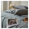 GLAMDIA Bed, Summer Dark Gray Silk Duvet Cover Pillow Case Bed Sheet Quilt Cover Set Bedding King Queen Sheet view 2