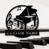Ke Ji Yu Hen Huo Custom Piano Metal Metal Wall Sign, Personalized Piano Music Metal Wall Art, Piano Music Studio Name Sign, Musical Wall Hangings for Decor, Wall Decor, 8-24 Inch view 3