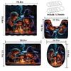 4 Pcs Witch Shower Curtain Set with Rug, Toilet Lid Cover and Bath Mat Cartoon Fantasy Magic Mysterious Fairy Tale Shower Curtain with 12 Hooks, Durable Bathroom Decor Set view 4
