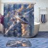 4 Pcs Airplane Shower Curtain Set with Non-Slip Rugs, Toilet Lid Cover and Bath Mat Aviation Aircraft Fighter Bomber Jets Plane Bathroom Shower Curtain with 12 Hooks Accessories Decorative view 2