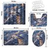 4 Pcs Airplane Shower Curtain Set with Non-Slip Rugs, Toilet Lid Cover and Bath Mat Aviation Aircraft Fighter Bomber Jets Plane Bathroom Shower Curtain with 12 Hooks Accessories Decorative view 4