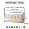 BIRJXVTO Headboard-Wedge-Pillow,Wedge Pillow Headboard Reading Back Pillow for Sitting in Bed Decorative Bolster Pillow for Couch Body Positioning Bedrest,Orange,60x40x12cm view 2