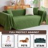 ZCXRYFL Sofa Cover Suitable for Kids Cat Dog 1 2 3 4 Seater All Inclusive Sofa Covers Throws for Sofas Large L/U Shaped Corner Sofa Slipcovers Settees/Armchair Camping Nap Blanket(180X340cm,Green) view 2