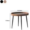 AKNHD-WY Coffee Table, Round Coffee Table Coffee Table Farmhouse Retro Accent Center Table Side End Table 4 Legs (Size:19.5" L x 19.5" W x16 H,Color:Black Top) view 3