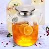 Cabilock Glass Tea Kettle Steel Lid Capacity Cold Water Pitcher for Home Use for Tea Brewing and Beverage Storage view 3