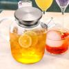 Cabilock Glass Tea Kettle Steel Lid Capacity Cold Water Pitcher for Home Use for Tea Brewing and Beverage Storage view 4