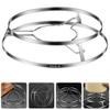 Cabilock Stainless Steel Wok Rack Sturdy Double Wok Holder for Gas and Electric Stoves Multi-function Pan Support Stand Compact Kitchen Storage view 2