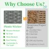 Bidtakay Wicker Storage Baskets for Organizing 4-Pack Hand-Woven Imitation Dark Grey Wicker Cube Storage Bins with Liners for Shelves Closet Cabinet 11x11 Waterproof Cube Organizer for Pantry view 3