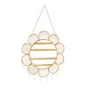 MEUMITY Flower Shape Jewelry Hanger,Wall Hanging Jewelry Organizer Rack with Hooks,Earrings Necklaces Display Holder for Bedroom Bathroom(gold) view 1