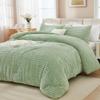 Andency Fleece Full Comforter Set, 3 Pieces Sage Green Comforter Set for Full Size Bed, Soft Warm Fluffy Fuzzy Bedding Set for Winter (1 Comforter & 2 Pillowcases) view 1