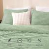 Andency Fleece Full Comforter Set, 3 Pieces Sage Green Comforter Set for Full Size Bed, Soft Warm Fluffy Fuzzy Bedding Set for Winter (1 Comforter & 2 Pillowcases) view 3