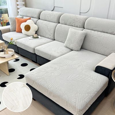 1/2/3/4 Seater Sofa Seat Cushion Covers for Corner L-Shaped Sofa Covers Velvet Sofa Slipcovers Furniture Protector Stretch Couch Covers, Light Gray