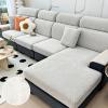 1/2/3/4 Seater Sofa Seat Cushion Covers for Corner L-Shaped Sofa Covers Velvet Sofa Slipcovers Furniture Protector Stretch Couch Covers, Light Gray view 1