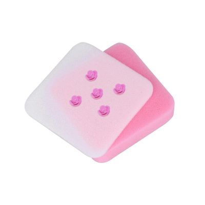 Fondant Foam Pad, 3.94 "3.94" Flower Foam Pad Pink and White Fondant Mat Cake Decorating Foam Pad Fondant Tools for Baking Sugar Craft DIY Cake Making
