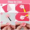 Fondant Foam Pad, 3.94 "3.94" Flower Foam Pad Pink and White Fondant Mat Cake Decorating Foam Pad Fondant Tools for Baking Sugar Craft DIY Cake Making view 3