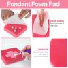 Fondant Foam Pad, 3.94 "3.94" Flower Foam Pad Pink and White Fondant Mat Cake Decorating Foam Pad Fondant Tools for Baking Sugar Craft DIY Cake Making view 4