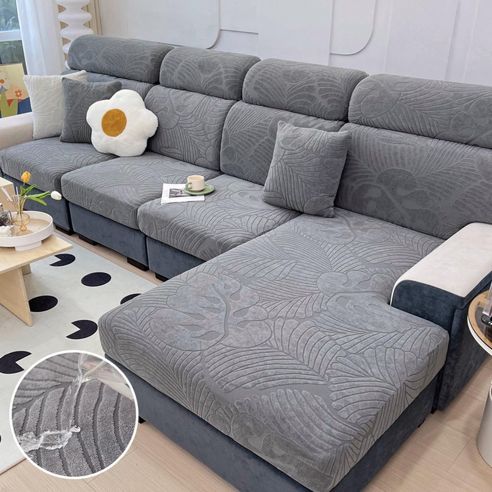 1/2/3/4 Seater Sofa Seat Cushion Covers for Corner L-Shaped Sofa Covers Velvet Sofa Slipcovers Furniture Protector Stretch Couch Covers