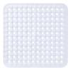 Yimobra Square Shower Mat Non Slip, Super Strong Suction Cups, 21"x21" Bath Tub Mat with Drain Holes, Machine Washable Fast Draining Bath Mats, Bathroom Essentials,White view 1