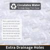Yimobra Square Shower Mat Non Slip, Super Strong Suction Cups, 21"x21" Bath Tub Mat with Drain Holes, Machine Washable Fast Draining Bath Mats, Bathroom Essentials,White view 3