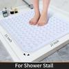Yimobra Square Shower Mat Non Slip, Super Strong Suction Cups, 21"x21" Bath Tub Mat with Drain Holes, Machine Washable Fast Draining Bath Mats, Bathroom Essentials,White view 4