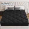 Belffin Pillow Top Mattress Topper King Size, Mattress Pad Cover with 8-21 Inch Deep Pocket, Bed Mattress Protector for Back Pain Relief Soft Breathable Overfilled Down Alternative Filling, Black view 2
