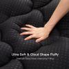 Belffin Pillow Top Mattress Topper King Size, Mattress Pad Cover with 8-21 Inch Deep Pocket, Bed Mattress Protector for Back Pain Relief Soft Breathable Overfilled Down Alternative Filling, Black view 3