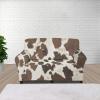 AFPANQZ Brown Cow Skin Sofa Slipcover Couch Covers for Living Room Couch Slipcovers Universal Elastic Furniture Protector, Yellow, 55" to 72.8" Armchair Sofa 1 Seater view 1