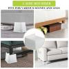 Yookwutar Bed Risers 1 inch, 2 inch, 3 inch, 4 inch, 6 inch, 8 inch Heavy Duty, Oversized Furniture Riser for Couch Sofa Table Chair Leg Frame Dorm, Support up to 6000 Lbs (White 4 Pack, 4 inch) view 3