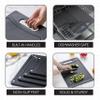 COOK WITH COLOR Non-Slip Cutting Board Set  Kitchen Essentials with Easy Grip Handle for Meat, Veggies, and Fruits, 4 Cutting Boards, Black view 4