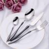 48-piece gloden silverware set, premiun 18/8 stainless steel flatware sets for 12, blue handle flatware cutlery set for home kiechen restaurant hotel wedding dishwasher safe view 4