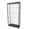 FixtureDisplays 40X16.5X78" Glass Showcase Display Case with LED Lights 5-Tier Shelf Floor Stand 119956NEW-NPF view 1