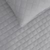 Easy-Going Queen Plus Size Reversible Quilt Set with 1 Quilt and 2 Pillow Shams, Soft Bed Quilt Cover, Water Resistant Lightweight Microfiber Bedspread, Stain Resistant, Light Gray/Ivory view 4