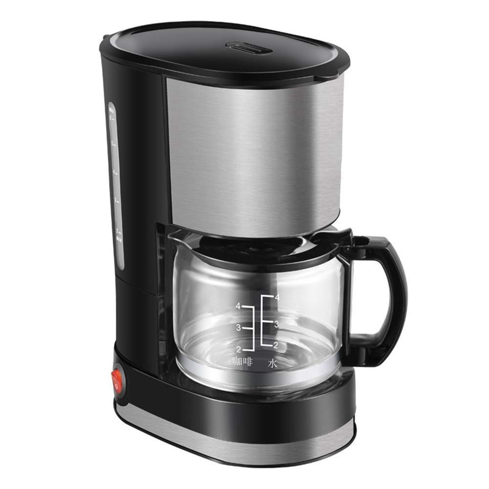 RWGOVLU Coffee Maker Filter, Automatic Drip Glass Coffee Pot Stainless Steel Household Insulation American Coffee Machine